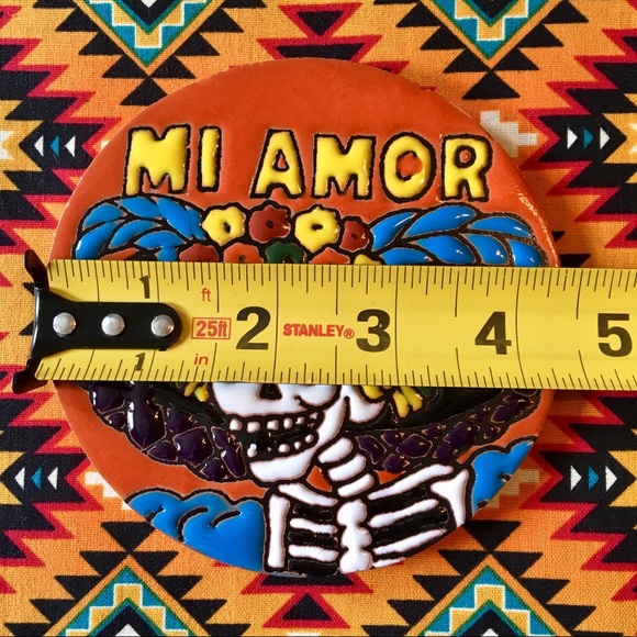 NWT Dia de Los Muertos 💀 Mi Amor ♥️ tile/coaster! - Picture 2 of 4